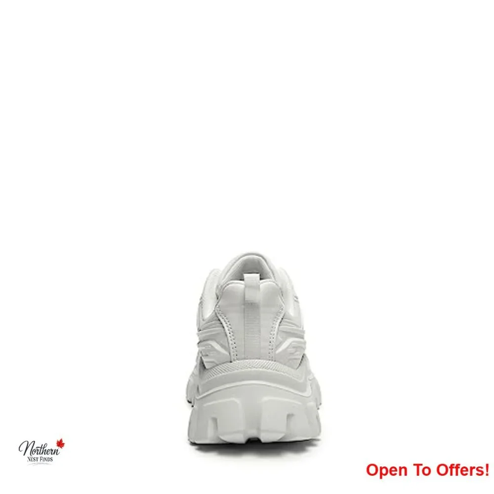 Platform Sneakers with Glitter Embellishment, Mesh Fabric, TPU Outsole - Picture 5 of 7